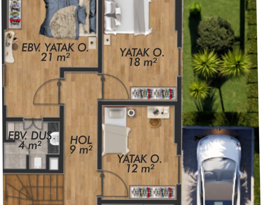 A - B - C - D Blok 1. Kat