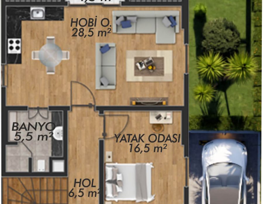 A - B - C - D Blok Çatı Kat