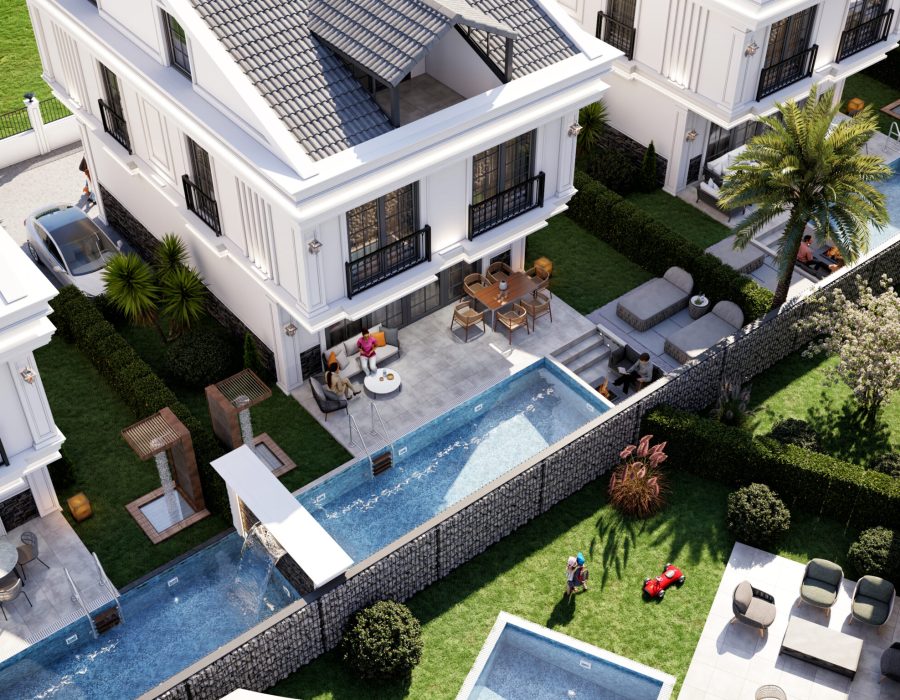 Altay Konakları - Arka Bahçe Üstten Görünüm