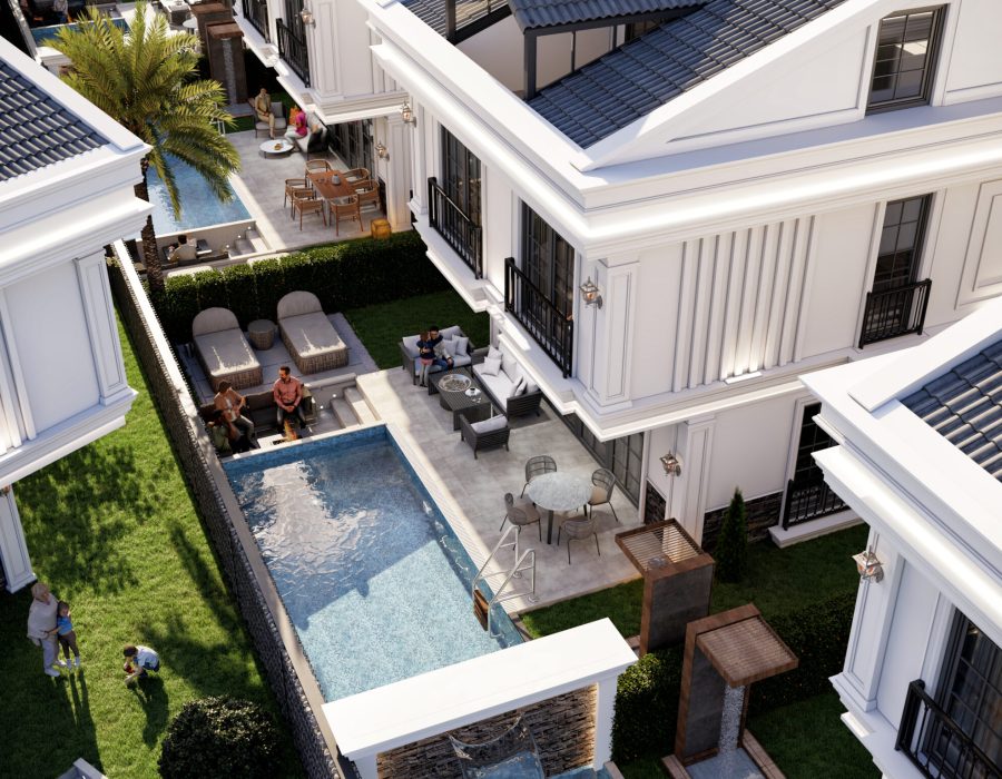 Altay Konakları - Arka Bahçe Üstten Görünüm